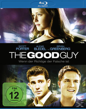 Blu-ray-Cover des Films 'The Good Guy'. Zeigt Schauspieler und einen Hintergrund einer Stadt.