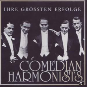 Schwarz-Weiß-Albumcover von Comedian Harmonists in Smokings, weißen Hemden und Titeltext.