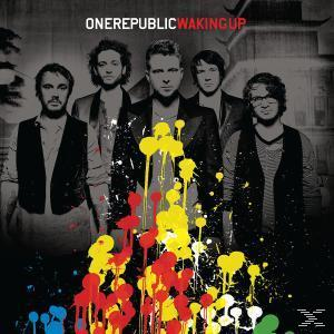 OneRepublic album borítója, a zenekar tagjaival és színes festékfröccsenésekkel.