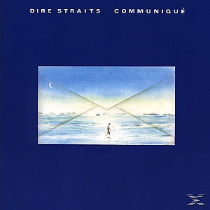 Albumhoes: Een envelopafbeelding op een blauwe achtergrond. De bandnaam is 'Dire Straits'.