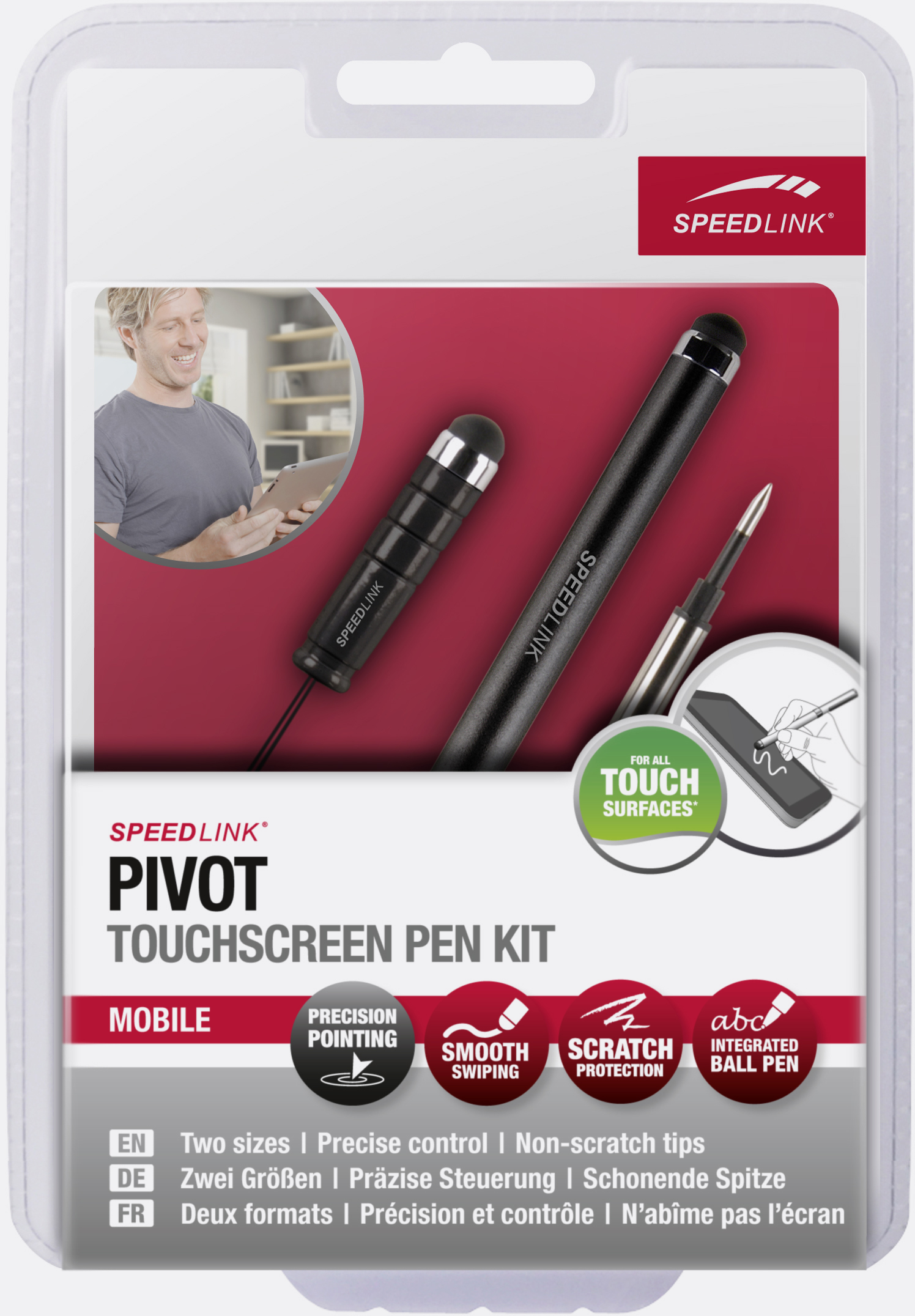 SPEEDLINK SL-7203-BK Pivot Touchscreen Pen Kit Schwarz