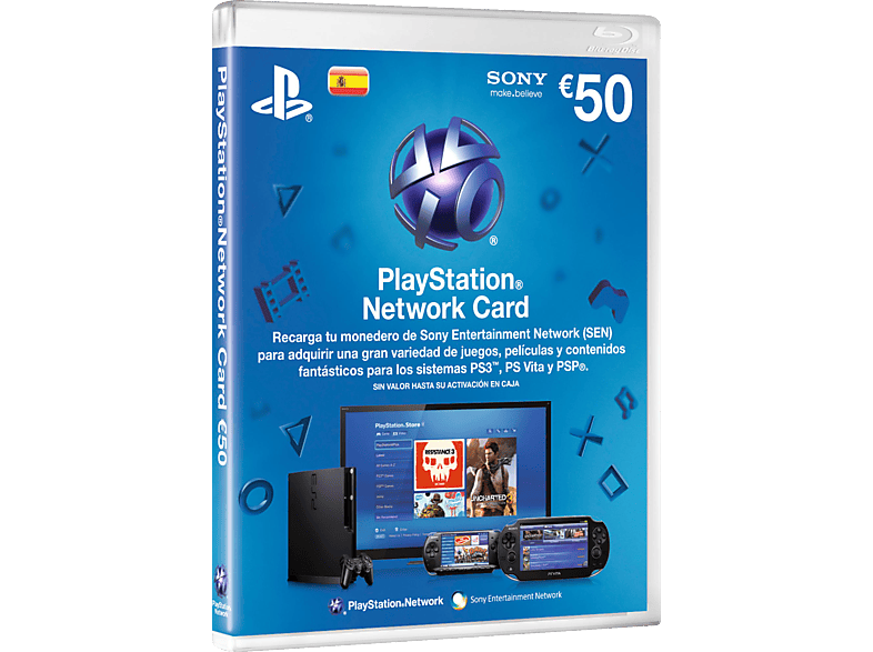 Tarjeta Prepago Recarga PlayStation Store PSN de 50 Euros