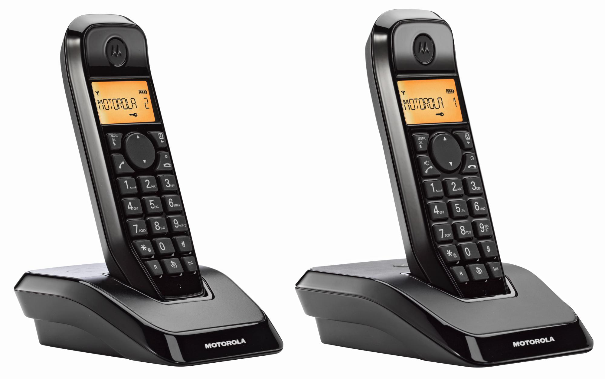 Teléfono Motorola S1202 negro manos libres fijo startac duo 10h inalámbrico color dect serie s12 2 telefono inalambrico 50