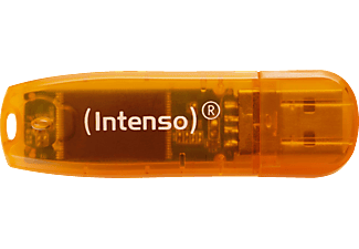 INTENSO RAINBOW 64GB ORANGE - USB-Stick  (64 GB, Orange)