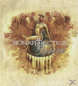 Albumcover mit einer Frauenstatue auf einem Klavier mit dem Titel Sonate Arctica.