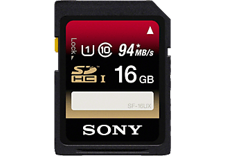SONY microSDHC SF16UX EXPERT 16GB - Micro-SDHC-Speicherkarte  (16 GB, 94 MB/s, Schwarz)
