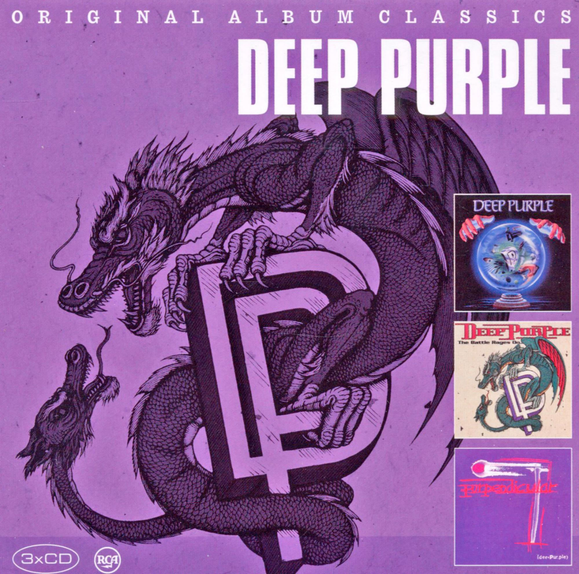 Deep Purple 'Original Album Classics' CD-Set mit Drachengrafik und Albumcovern.