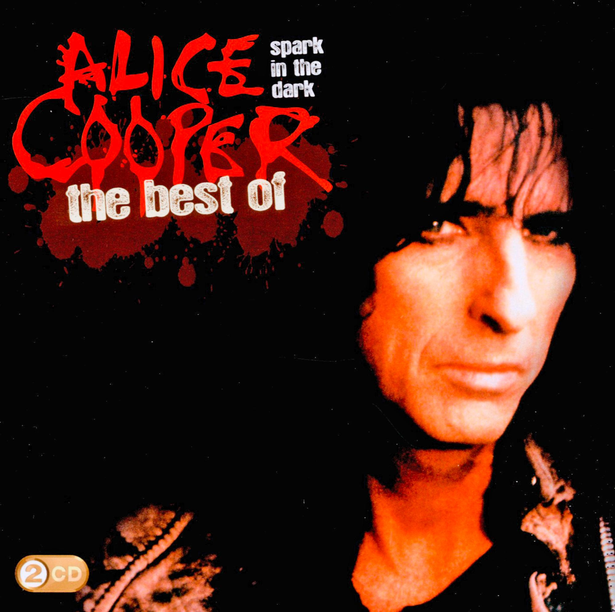 Albumcover. Alice Cooper mit rotem Text und schwarzem Hintergrund.