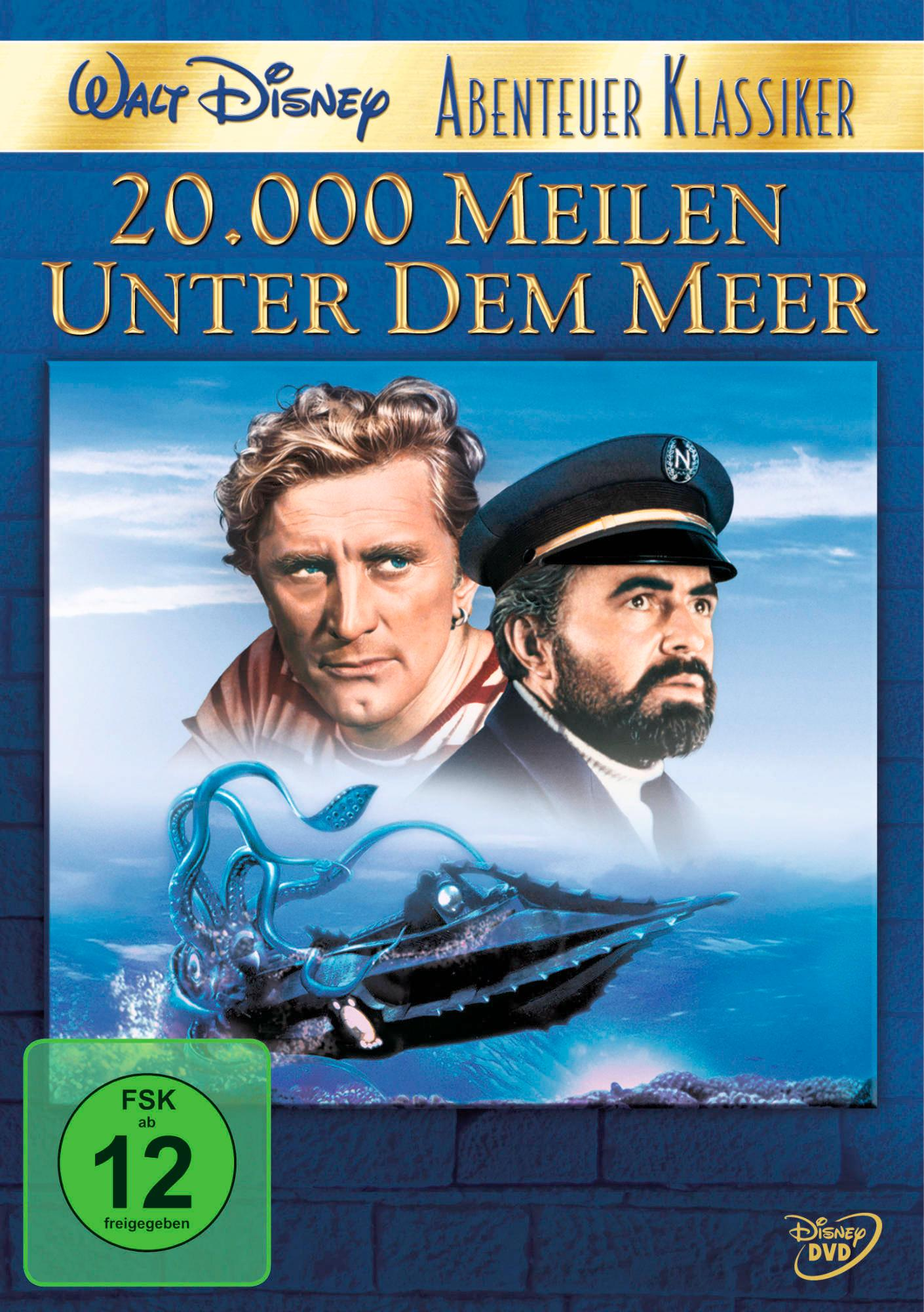 DVD-Cover: Zwei Männer mit ernsten Gesichtern, ein U-Boot und ein riesiger Tintenfisch.