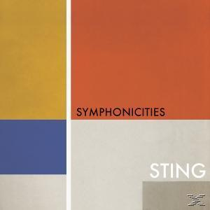 Sting-Albumcover mit orangefarbenen, gelben, blauen und weißen Farbblöcken.