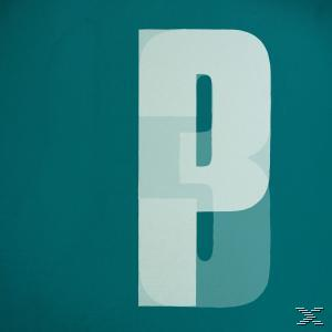 Ein abstraktes Design mit dem Buchstaben 'B' in Weiß über einem tealfarbenen Hintergrund.
