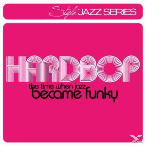 Albumcover mit dem Wort 'HARDBOP' in weißen Buchstaben auf pinkfarbenem Hintergrund.