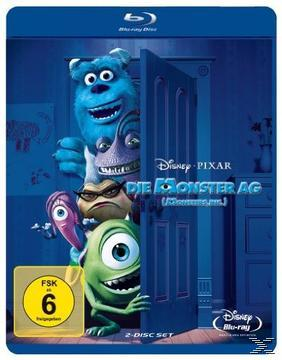 DVD-Cover von 'Die Monster AG'. Zeigt Cartoon-Monster hinter einer Tür. Titel ist auf Deutsch.