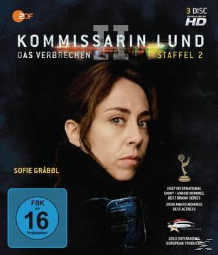 DVD-Cover für Kommissarin Lund, mit dem Gesicht einer Frau mit ernstem Ausdruck.