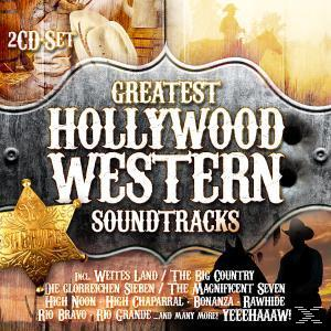 Albumcover mit Sheriff-Abzeichen, Stern und Text. Der Albumtitel lautet 'Greatest Hollywood Western'.