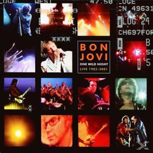 Bon Jovi Albumcover mit mehreren Live-Performance-Aufnahmen. Schwarzer Hintergrund mit Text.