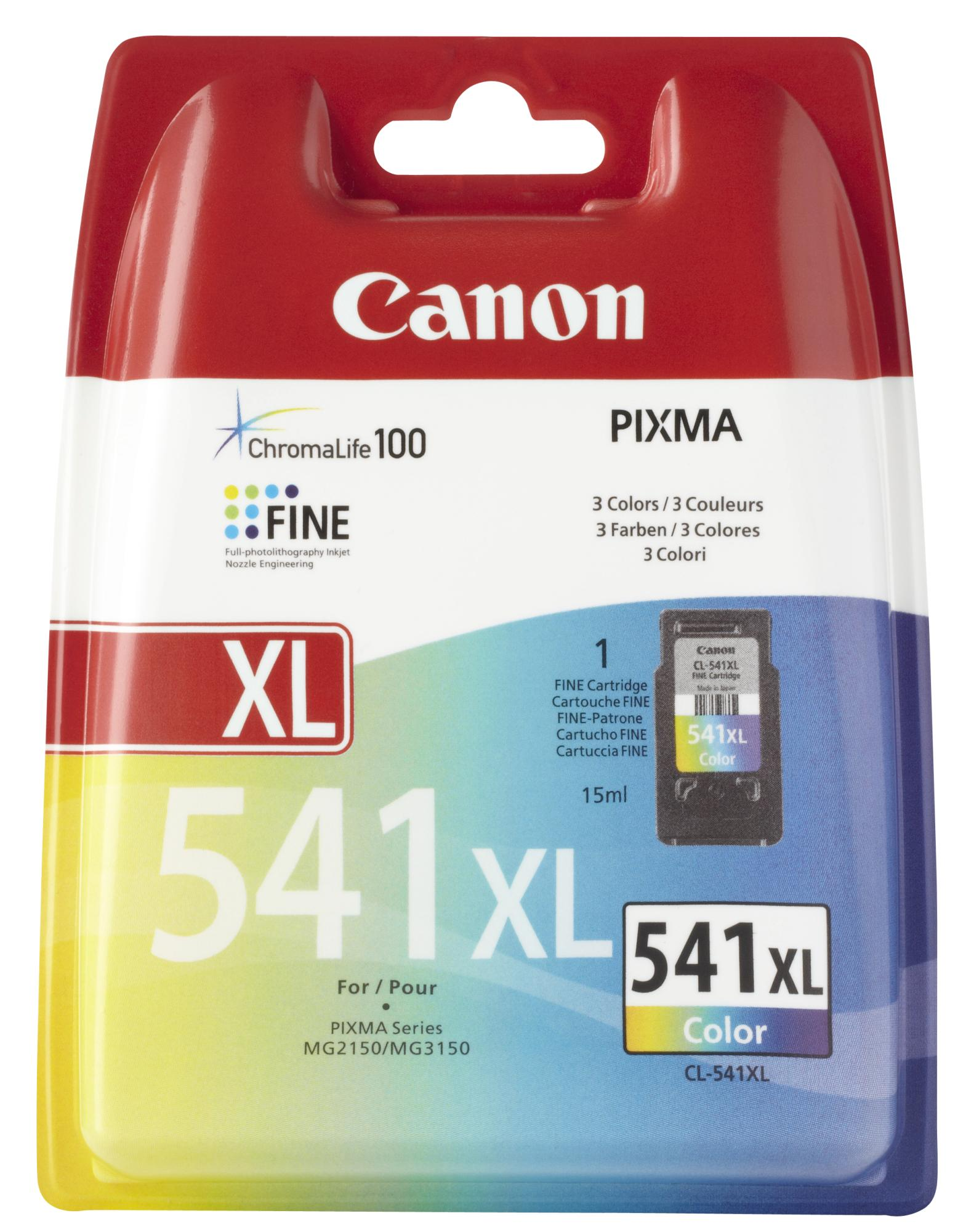 Canon PIXMA FINE Tintenpatrone CL-541XL, XL, Farbe, 15ml, für MG2150/MG3150.