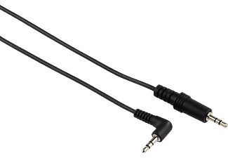HAMA Câble de liaison jack 3,52 mm, mâle 90°, 50 cm - , Noir