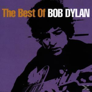 Bob Dylan mit Gitarre, lila Hintergrund. Albumcover mit 'The Best Of Bob Dylan'.