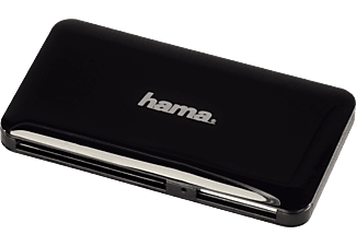 HAMA Lecteur de cartes mémoire USB 3 SuperSpeed Slim, noir - Lecteur multicartes (Noir)