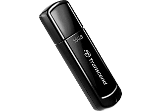 TRANSCEND JETFLASH 350 16GB USB2 BLACK - USB-Stick  (16 GB, Pure Black)