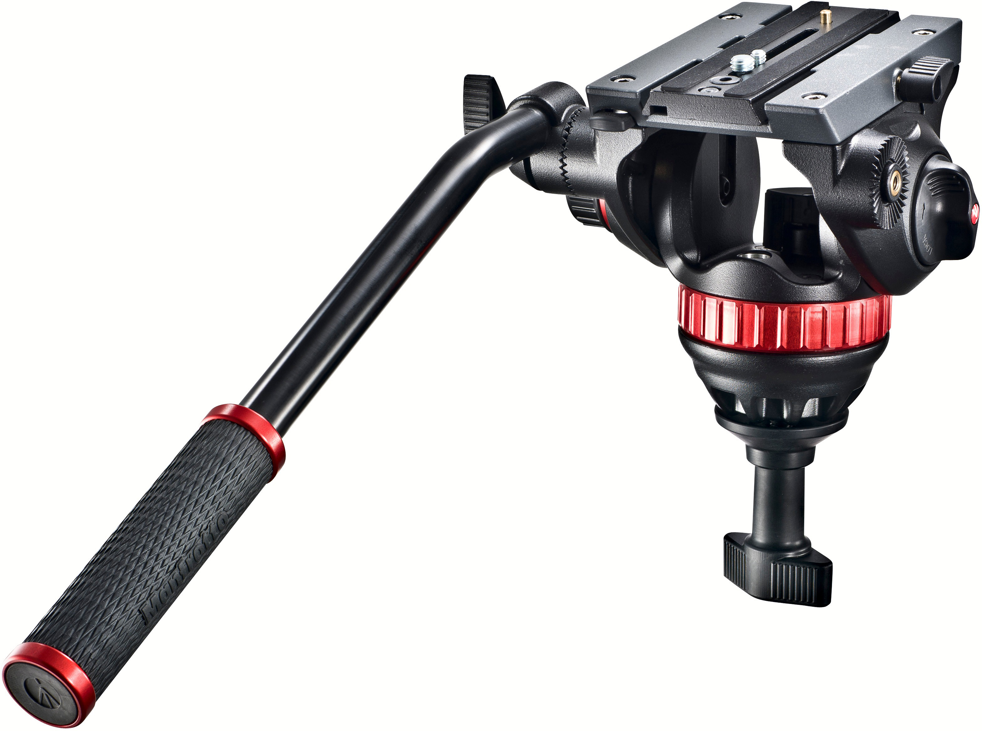 MANFROTTO MVH502A + 535 + Stativtasche Dreibeinstativ Stativ + Kopf + Stativtasche, Schwarz, Höhe offen bis 1710 mm