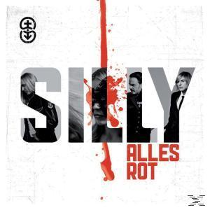 Albumcover von Silly, roter Text über Bildern von Bandmitgliedern.