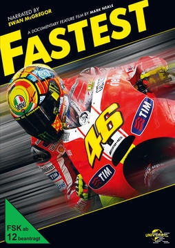DVD-Cover für Fastest mit einem Rennfahrer auf einem Motorrad.