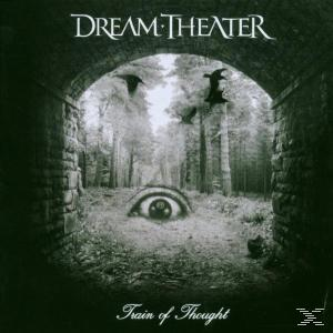 Album borító: Alagút szemmel, erdő a háttérben, 'Dream Theater - Train of Thought' címmel.