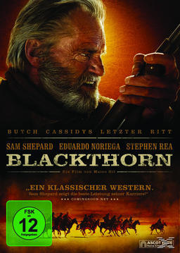 DVD-Cover von Blackthorn. Mit Sam Shepard, Eduardo Noriega und einem Cowboy mit einer Waffe.
