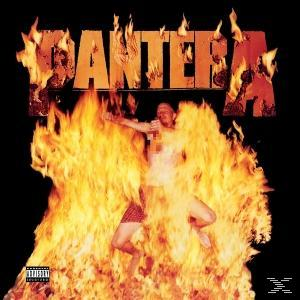 Albumcover zeigt eine Person in Flammen, mit dem Bandnamen 'Pantera'.