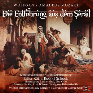 CD-Cover für Mozarts 'Die Entführung aus dem Serail', mit Artwork.
