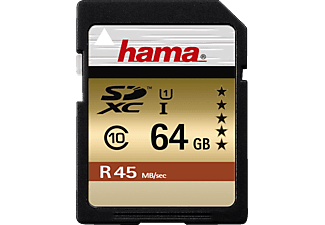 HAMA hama SDXC Scheda di memoria flash, 64 GB -   (64 GB, 45, Nero/Oro)