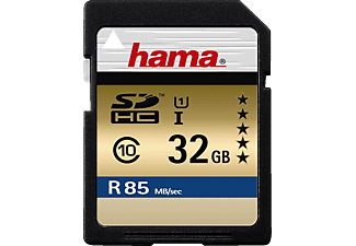 HAMA hama SDHC 32 GB Class 10 UHS-I 85 MB/S -   (32 GB, 85 MB/s, Nero/Oro)