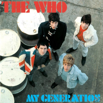 The Who Albumcover: vier Männer vor Fässern, einer mit Union Jack Jacke, nach oben schauend.