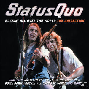 Albumcover von Status Quo. Zwei Bandmitglieder halten Gitarren.