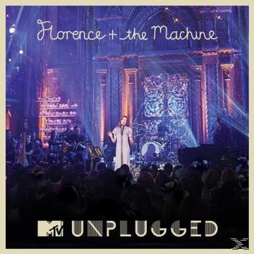 MTV Unplugged Albumcover von Florence + The Machine, Live-Bühnenaufführung.