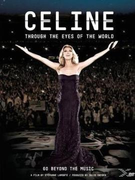 Celine DVD-Cover. Celine mit erhobenen Armen, Publikum im Hintergrund.