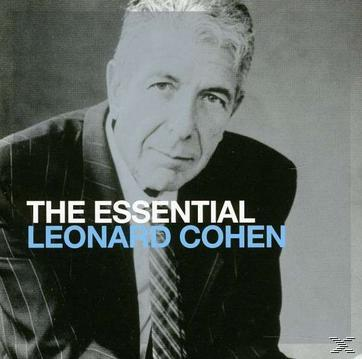 Albumcover mit Schwarz-Weiß-Foto von Leonard Cohen. Der Titel lautet 'The Essential Leonard Cohen'.