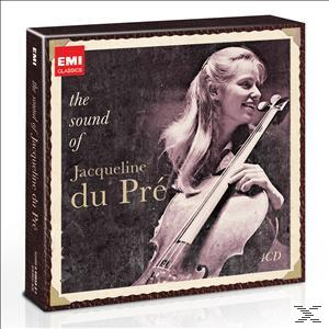 CD-Hülle, Jacqueline du Pré. Eine Frau mit Cello in einem Sepia-Foto.