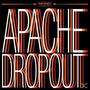 Albumcover mit den Worten: APACHE DROPOUT, weißer Text mit orangen Schatten, auf Schwarz.