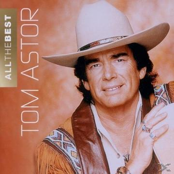 Tom Astor, ein Mann mit Cowboyhut, lächelnd. Albumcover, 'All the Best'.