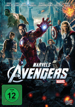 Filmplakat: Superhelden in Aktion. Titel: Marvel's The Avengers.
