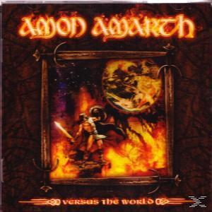 Albumcover von Amon Amarths 'Versus the World', Krieger und Flammen.
