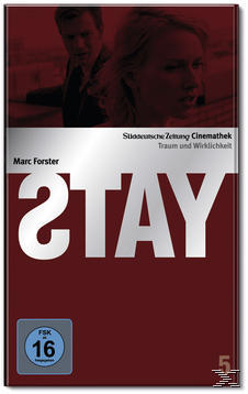 Filmposter: Titel 'Stay', Leute im Hintergrund.