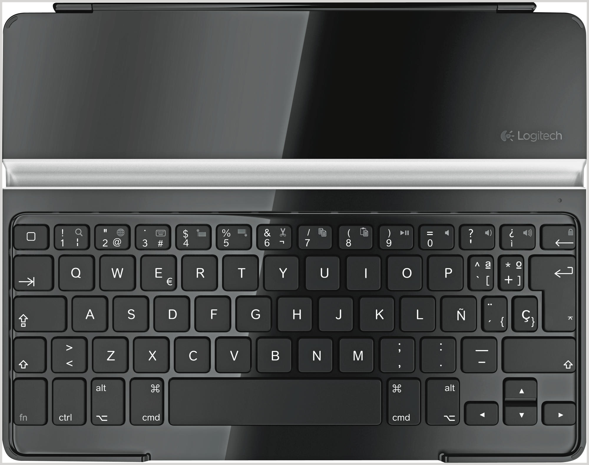 Funda con teclado y función soporte para iPad - Logitech Ultrathin Keyboard Cover, en negro