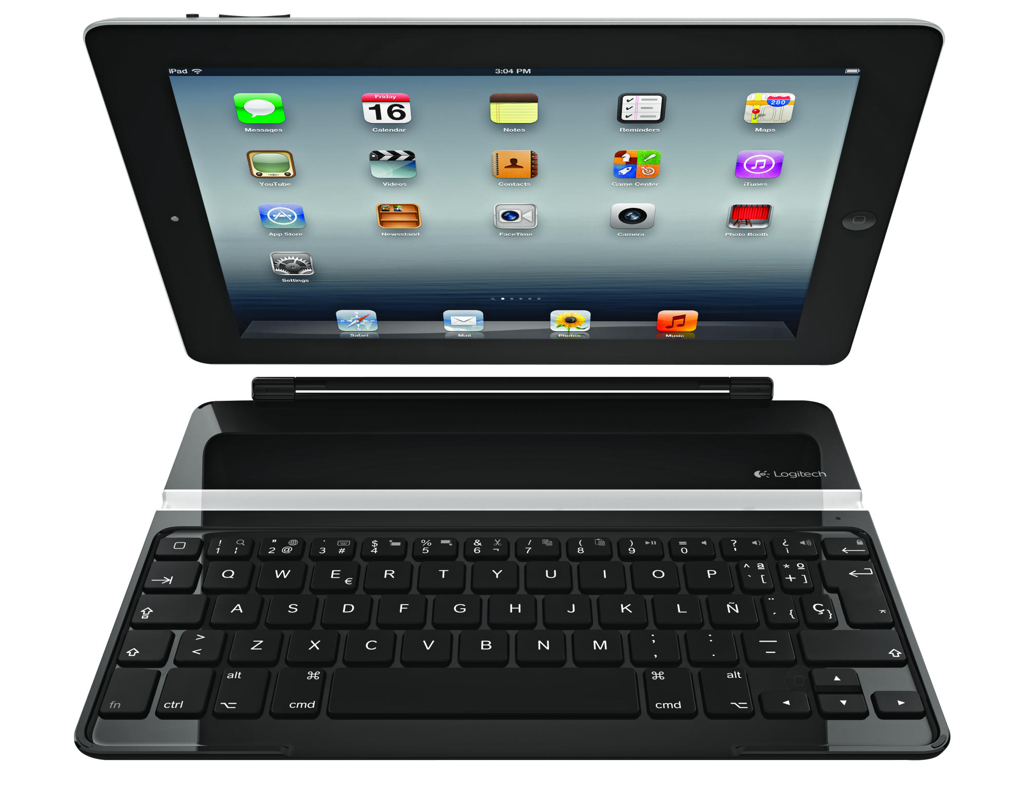 Funda con teclado y función soporte para iPad - Logitech Ultrathin Keyboard Cover, en negro
