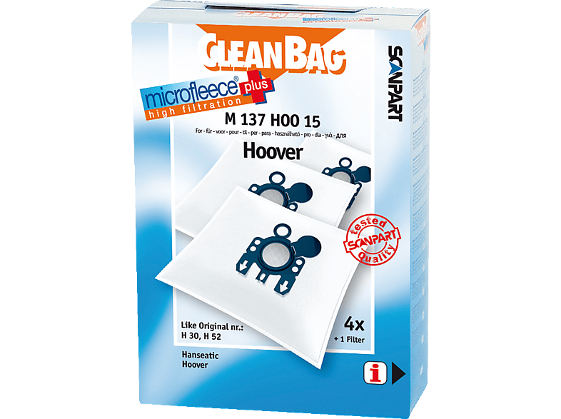 CLEANBAG Stofzuigerzakken (2682224137 M137 HOOVER TELIOS)