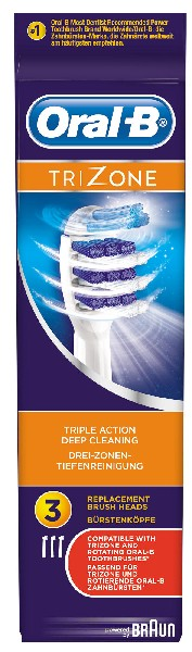 Recambio para cepillo dental - Oral-B, TriZone, para Cepillo De Dientes Eléctrico 2 Unidades, blanco