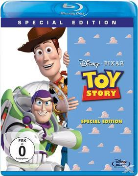 DVD-Cover: Woody und Buzz Lightyear, Titel 'Toy Story', FSK 0.